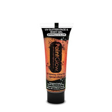 Uv Glitter Body Gel, Peach, 10ml - Face Gel Neon Glow Paint Paintglow Festival - uv body glitter face gel neon glow paint paintglow festival