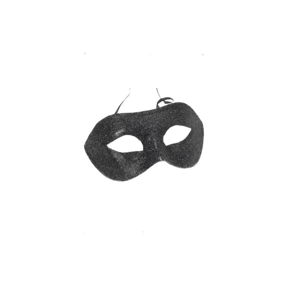 Smiffy's Unisex Glitter Eye Mask, Black, One Size, Gino Eye Mask, 25948 -  gino eyemask fancy dress black accessory unisex smiffys