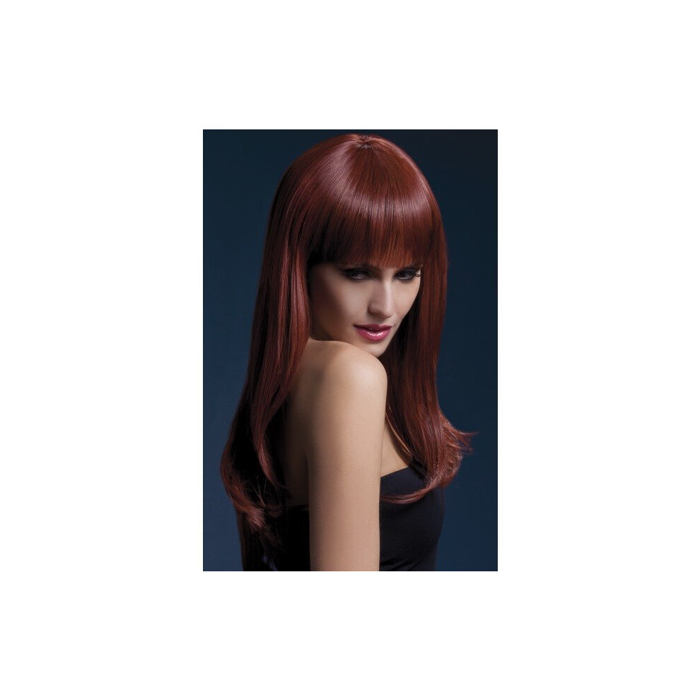 Smiffy's Fever Women's Sienna Wig, One Size, Auburn - Wig Sienna Auburn Fever 26Inch66cm Fancy Dress Red