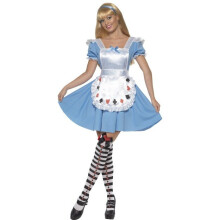Smiffy's Women's Deck Of Cards Girl Costume, Dress, Size: 12-14, Colour: Blue, - costume dress fancy alice wonderland ladies cards deck adult outfit