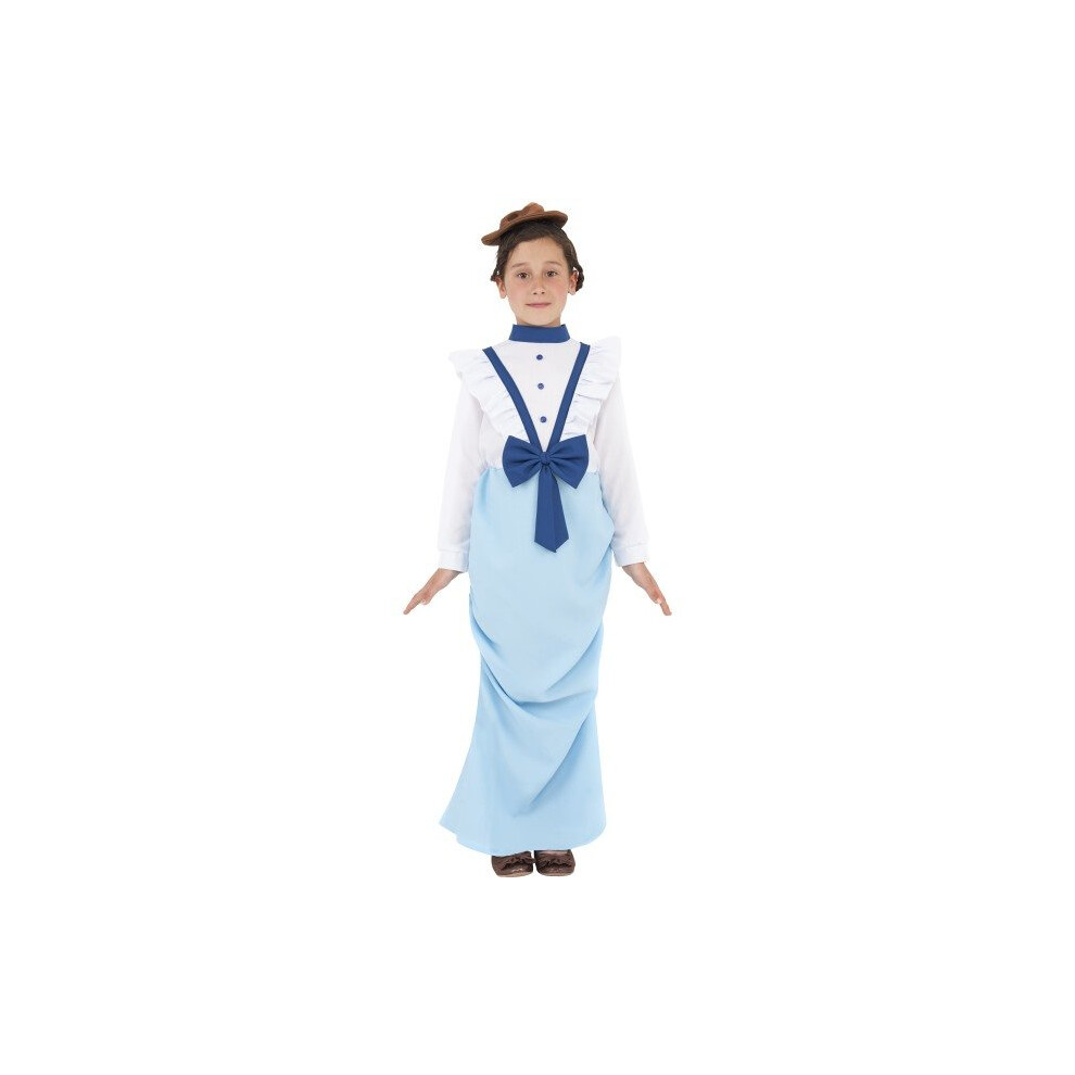 Smiffy's Children's Posh Victorian Girl Costume, Dress & Hat, Ages 7-9, Colour: -