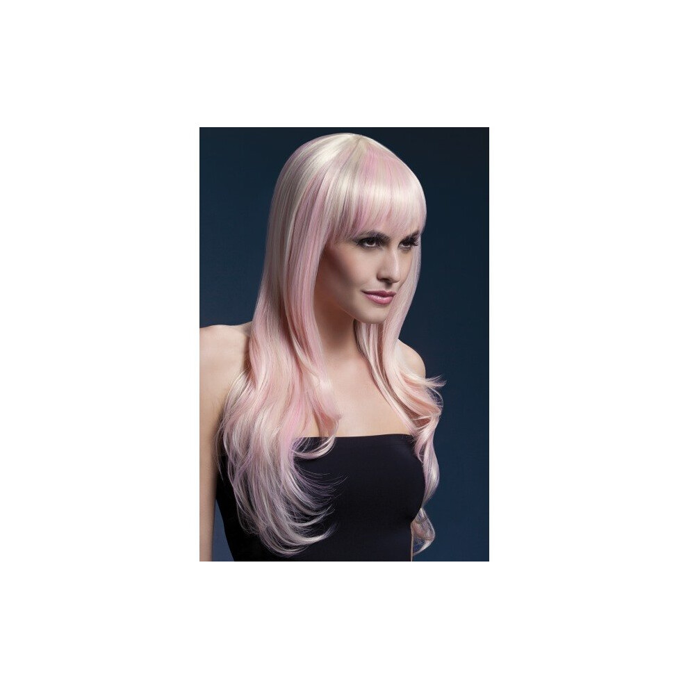 Smiffy's Fever Women's Sienna Wig, One Size, Blonde Candy - Wig Sienna Blonde Fever Candy Deluxe Fancy Dress 26Inch66cm Brown