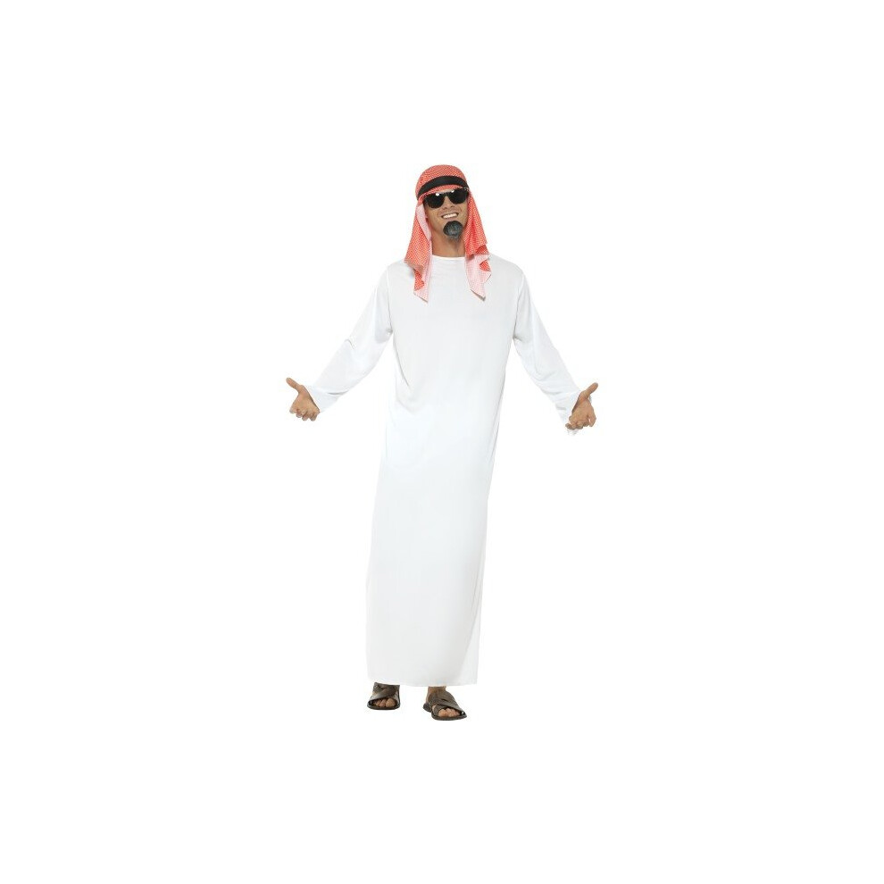 Smiffy's Adult Men's Arab Costume, Long Tunic And Headdress, Around The World,