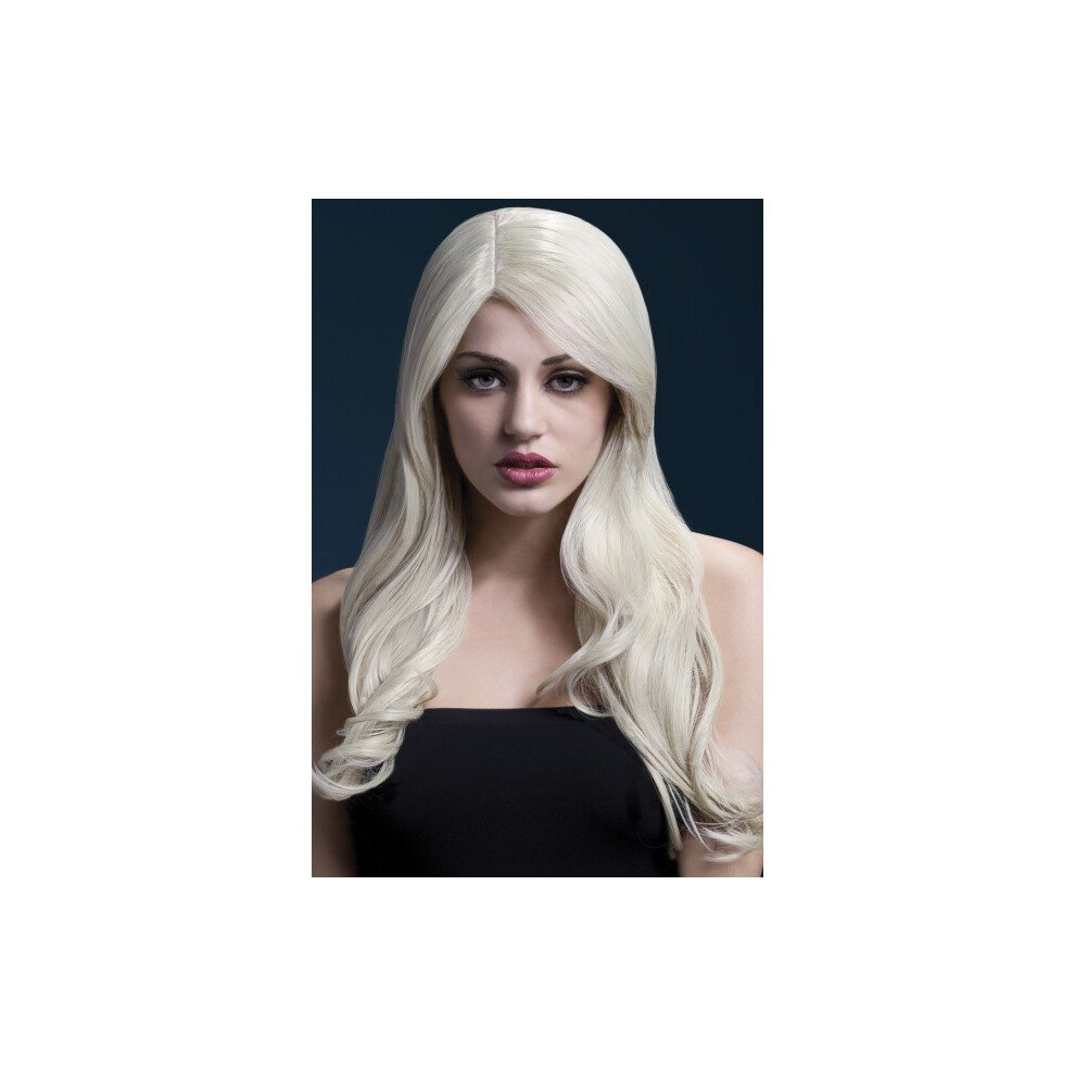 Fever Women's Nicole Wig, One Size, Blonde -  wig fever nicole blonde fancy dress 26inch66cm smiffys