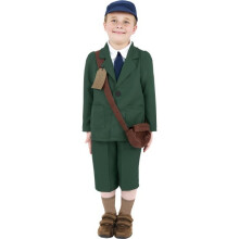 Smiffy's World War Ii Evacuee Boy Costume, Coat, Trousers, Hat And Bag, Ages -