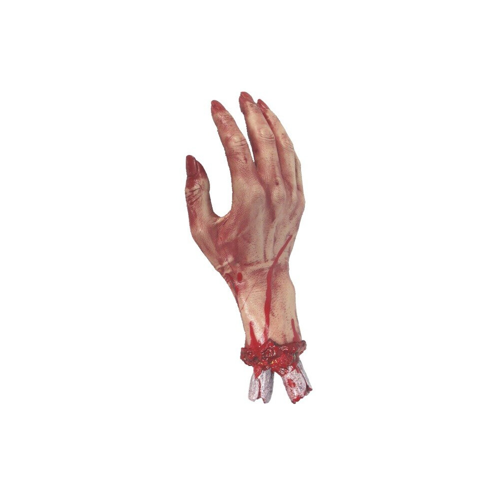 Smiffy's 12-Inch Hand Seve, Gory And Rubber - Seve 12Inch Fancy - Seve Gory Hand 12Inch Rubber Fancy Dress Halloween Red