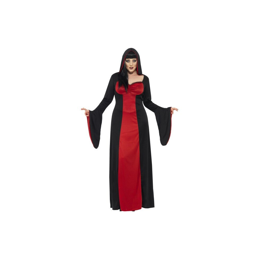 Smiffy's Adult Women's Dark Temptress Costume, Dress And Hood, Legends Of Evil, -  dress temptress costume fancy dark halloween ladies womens size