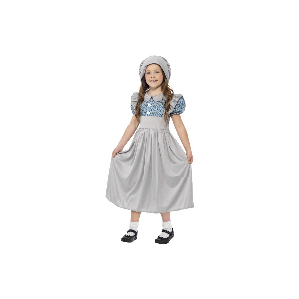 Smiffy's Children's Victorian School Girl Costume, Dress & Hat, Ages 4-6,