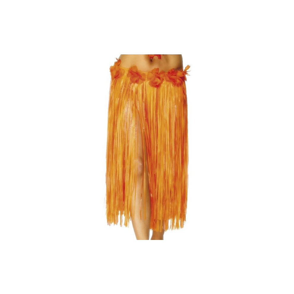 Smiffy's Orange 29-inch Fancy Dress Hawaiian Hula Skirt -