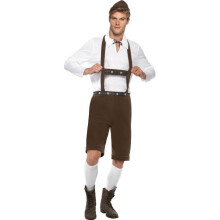Bavarian Man Fancy Dress Costume Medium - costume bavarian man lederhosen fancy dress mens oktoberfest adult beer outfit german smiffys