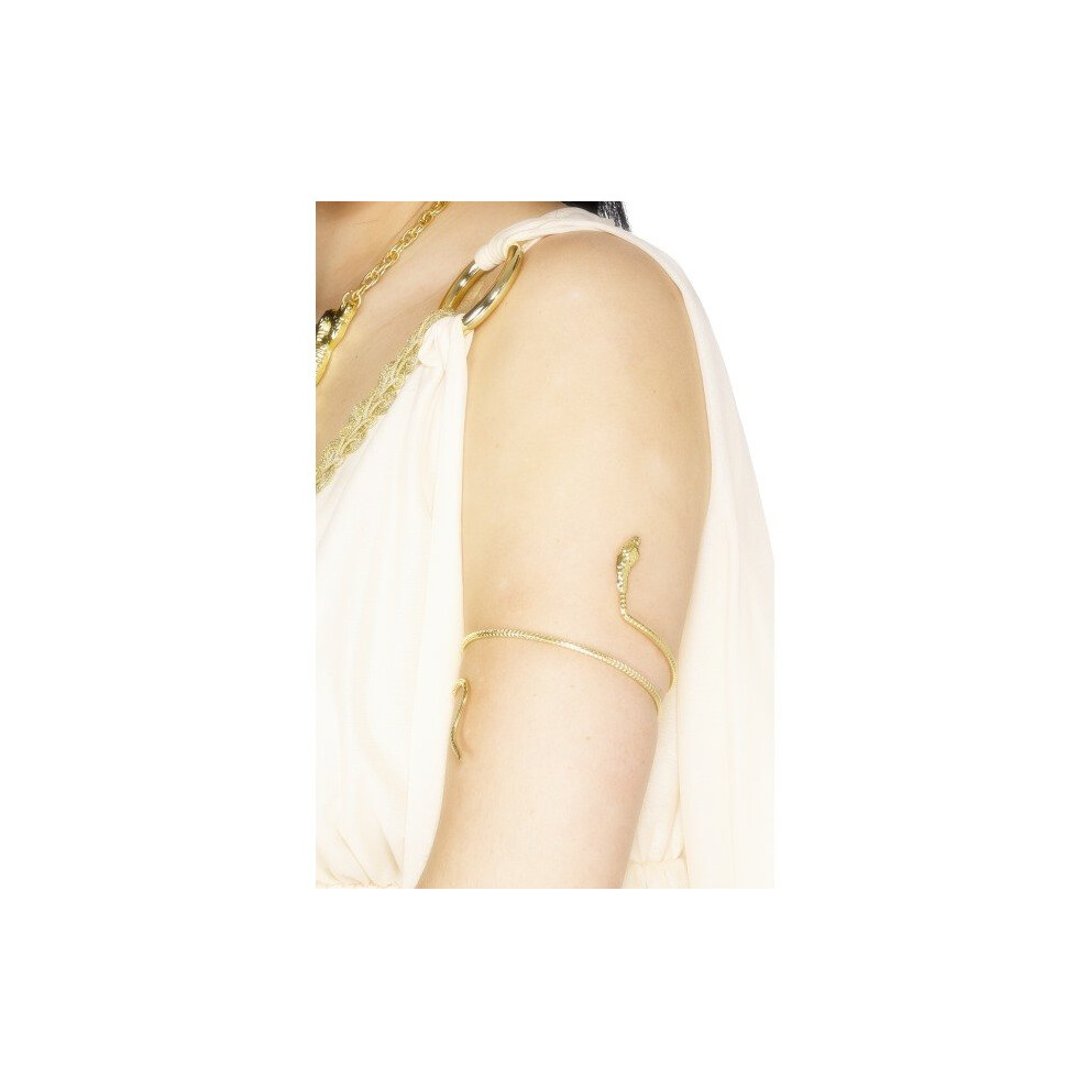 Smiffy's Bracelet Egyptian Snake - Bracelet Egyptian Snake Fancy Dress Costume Ladies Cleopatra Gold