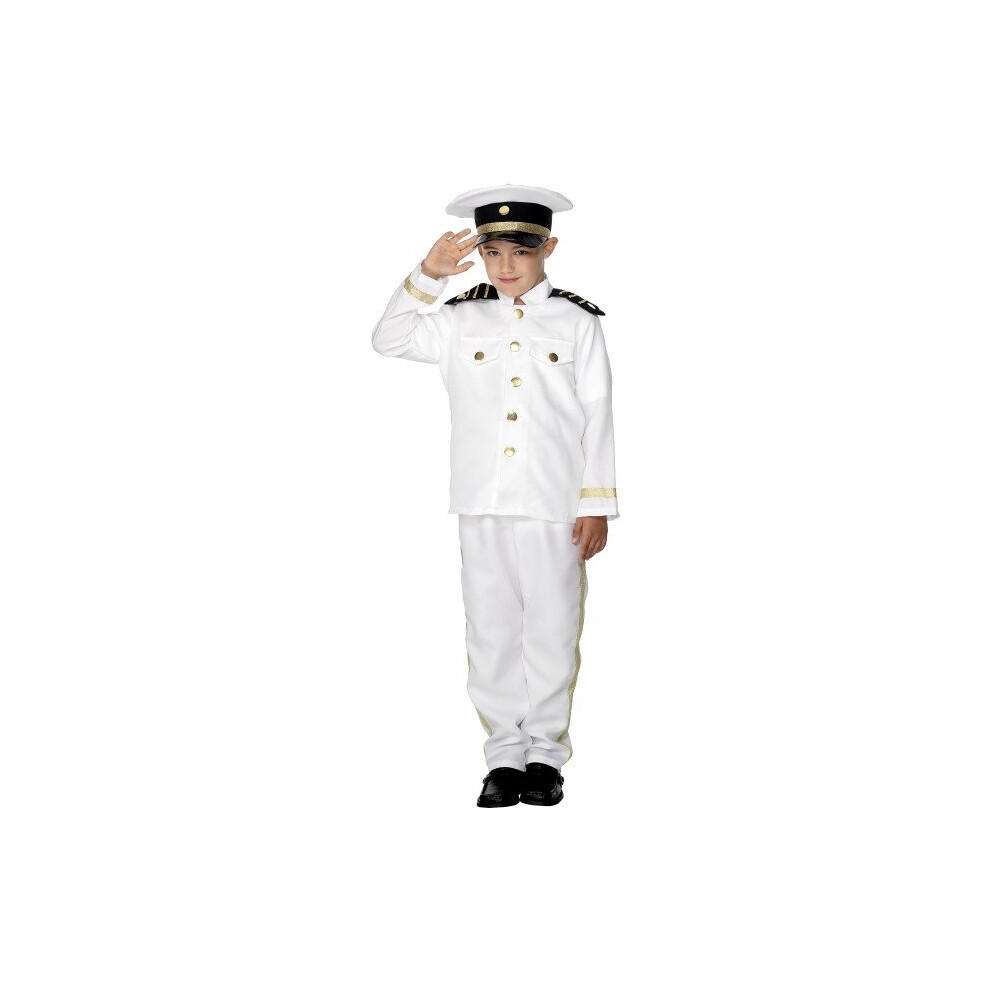 Smiffy's Children's Captain Costume, Jacket, Trousers And Hat, Ages 10-12, -  captain costume fancy dress boys child sailor navy officer outfit