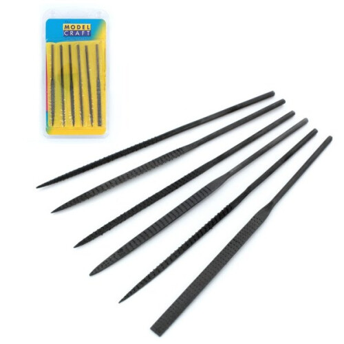 6 Piece Rasp File Set For Wax Wood Work - Modelcraft Needle Rasps ...
