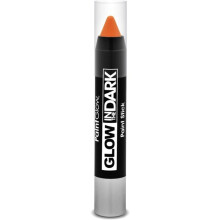 3g Neon Orange Glow In The Dark Paint Stick - Face Up Body Make Paint Festival -  glow dark paint stick face up body neon make paintglow festival