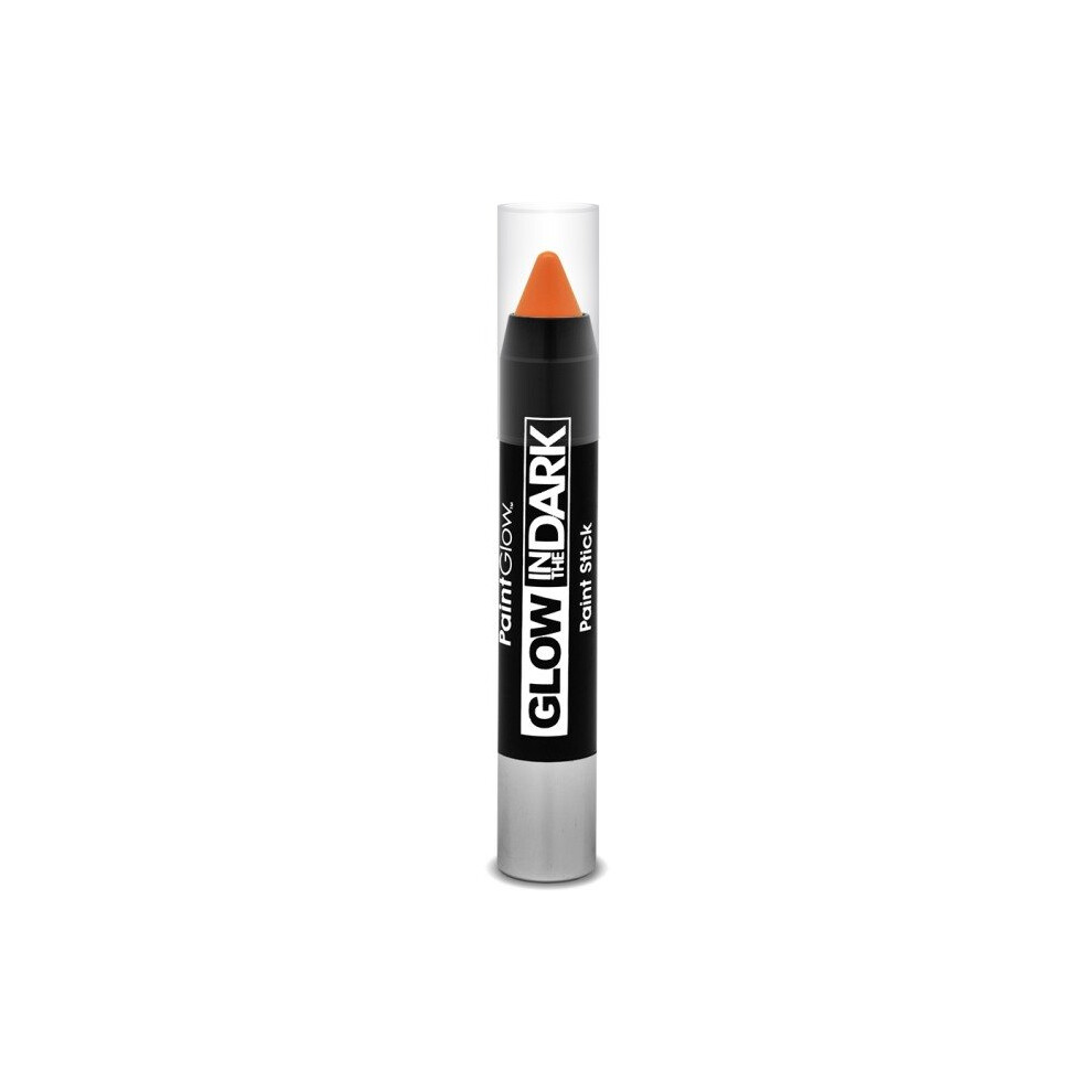 3g Neon Orange Glow In The Dark Paint Stick - Face Up Body Make Paint Festival -  glow dark paint stick face up body neon make paintglow festival