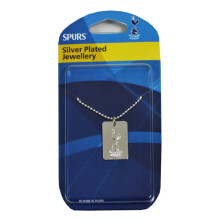 Tottenham Hotspur F.c. Silver Plated Dog Tag & Chain - Fc Official Football New -  tottenham dog tag chain silver hotspur fc plated official football