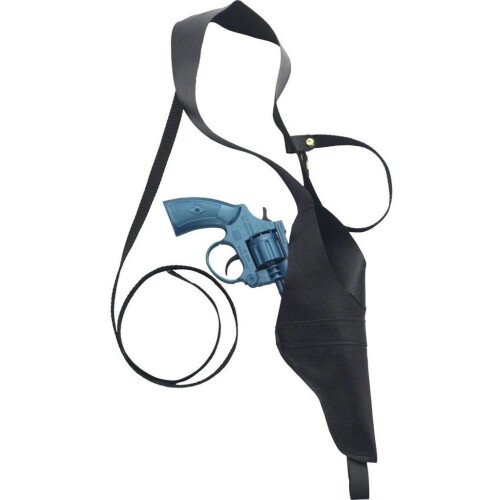 Gangster Holster, Black, With Gun Holster Fancy Dress Smiffys