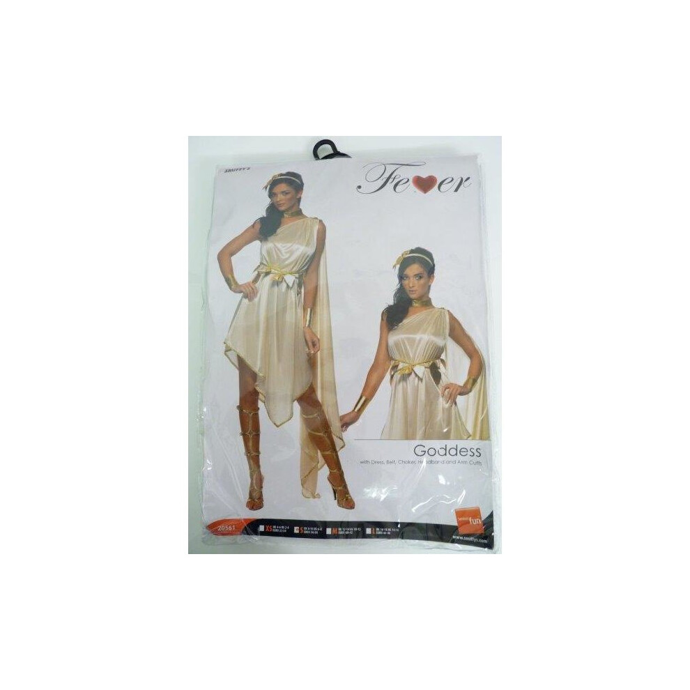 Smiffy's Small Ladies Goddess Costume - Dress Costume Goddess Fancy Greek Ladies Roman Womens Outfit Grecian Fever Toga Adults Up