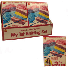 Children's 1st Knitting Set -  set knitting my craft first 1st childrens girls kids kit toy wool