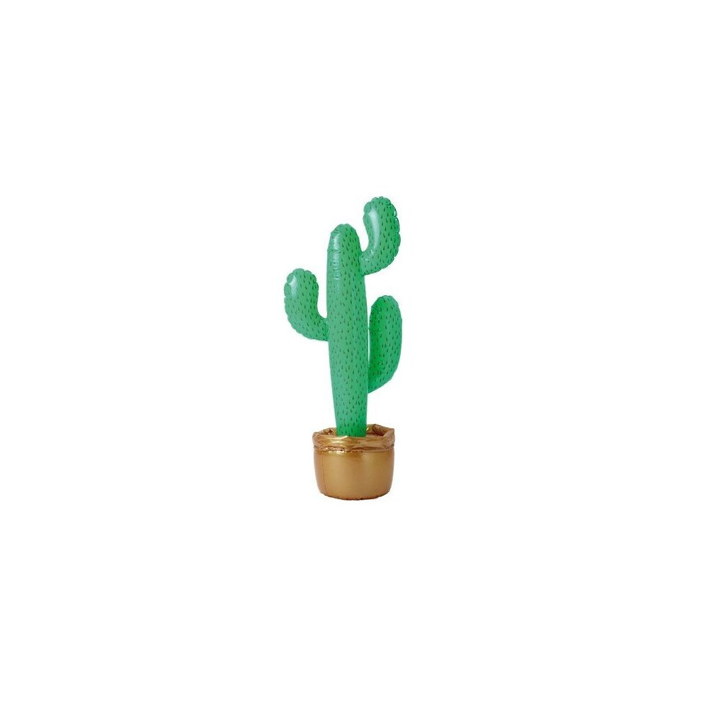 Smiffy's 3Ft Inflatable Cactus - Fancy Dress Party Hawaiian - Inflatable Cactus Fancy Dress Party 3Ft Hawaiian