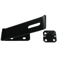 4" Heavy Duty Powder Coated Safety Hasp & Staple -  heavy duty hasp staple safety blackspur bbbh091 shed lock