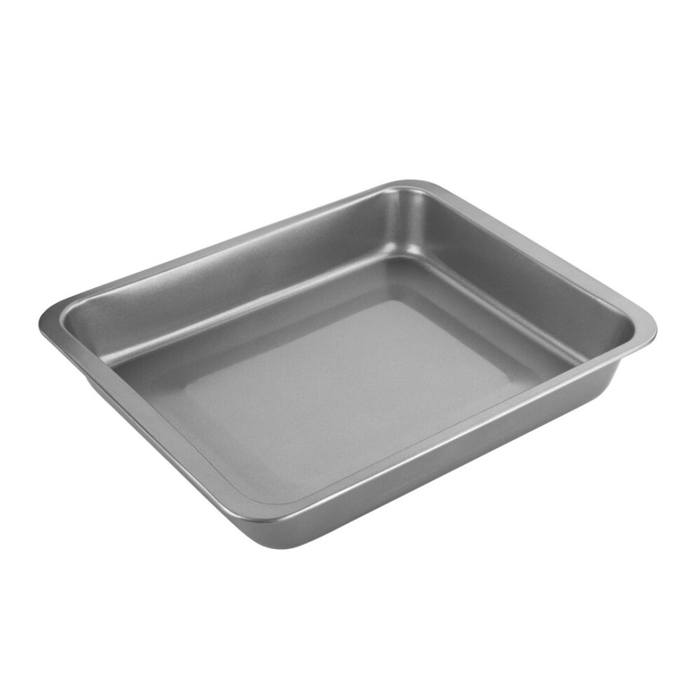 Chef Aid Roasting Tray, Grey, 34 x 22 x 5cm - Non Stick Roaster Tray Baking Pan -  x non stick roaster aid chef tray 22 roasting 34 5cm baking pan