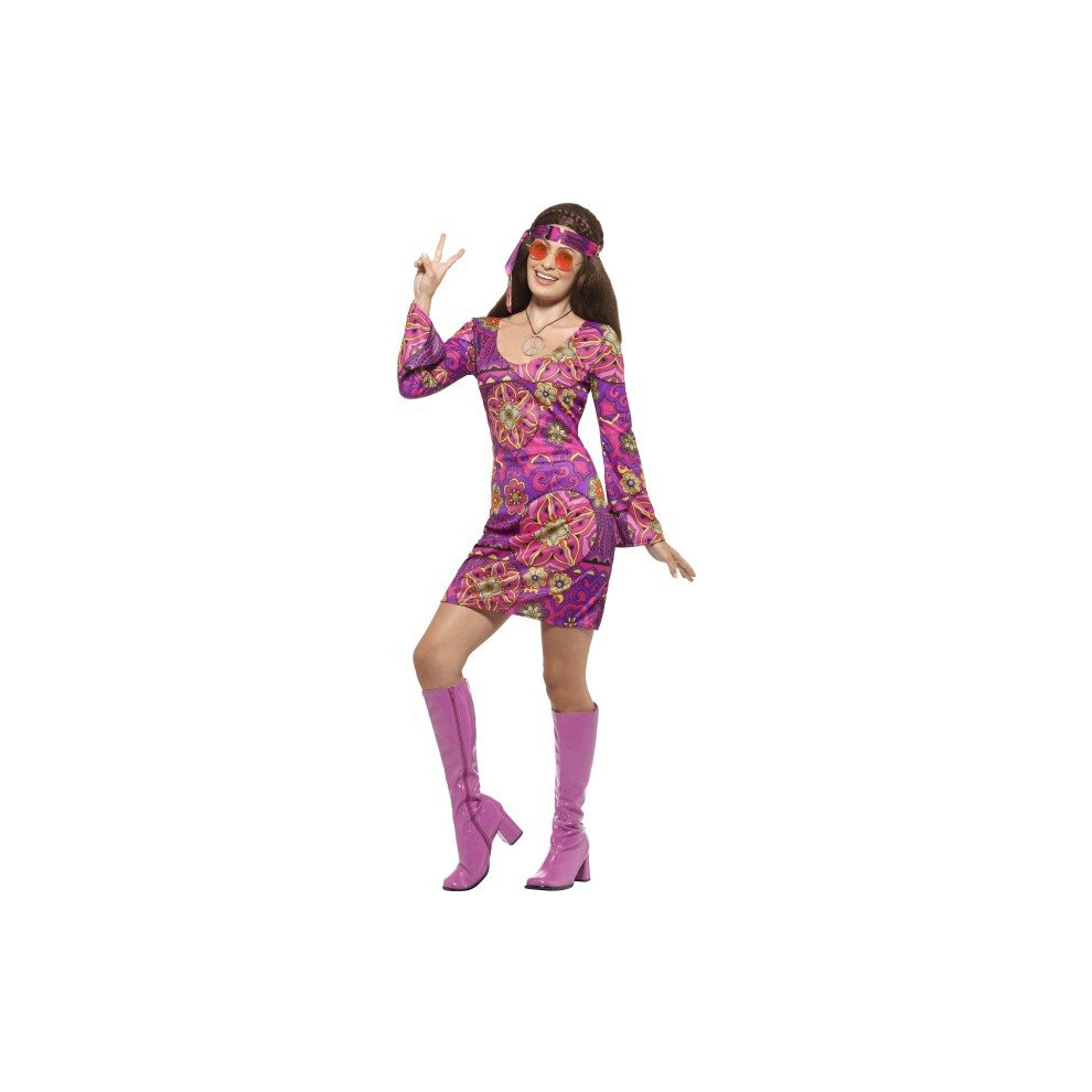 Smiffy's Women's 1960's Woodstock Hippie Chick Costume (x-small) -  costume hippie woodstock chick fancy dress womens hippy ladies 60s 70s 1960s