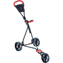 3 Wheel Adjustable Junior Golf Trolley - Longridge Kids Cruiser Black -  trolley golf longridge 3 wheel kids cruiser black