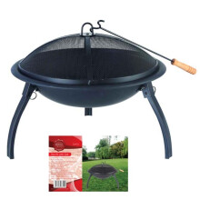 Barbeque Fire Pit With Grill - fire pit patio garden bowl bbq outdoor round heater camping grill log redwood steel