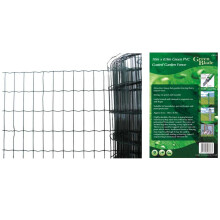10mx 0.9m Green Pvc Coated Border Fence - garden green wire fence heavy duty galvanised fencing xl strong border steel 10mx 09m outdoor 10x09m