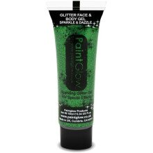 10ml Green Glitter Body Gel - Face Paintglow Festival Sparkle Make Up -  body glitter face gel paintglow festival sparkle green make up