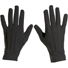 Short Black Short Spandex & Velvet Gloves For Fancy Dress Costumes Accessory -  gloves short dress fancy black accessory adult