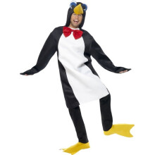 Medium Black & White Men's Penguin Costume - costume penguin animal adult fancy dress mens outfit smiffys ladies christmas one size bow tie