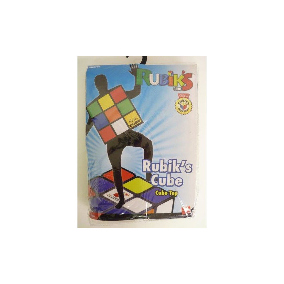 Unisex Rubik's Cube Costume - Rubiks Fancy Dress 80s Outfit Adult 1980s Mens -  costume rubiks cube fancy dress 80s outfit adult unisex 1980s mens