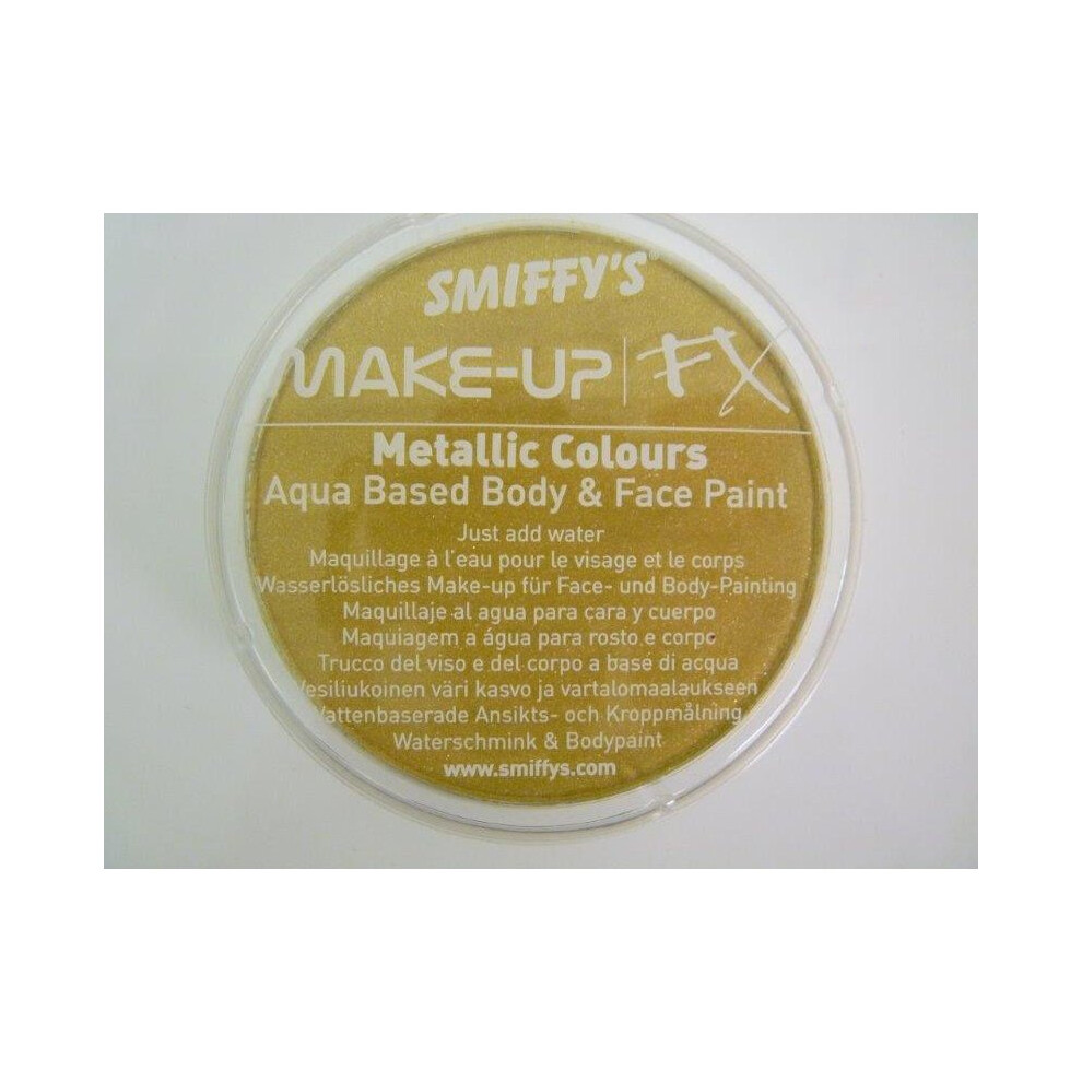 Water Based FX Face and Body Paints by Smiffys 16ml Metallic Gold