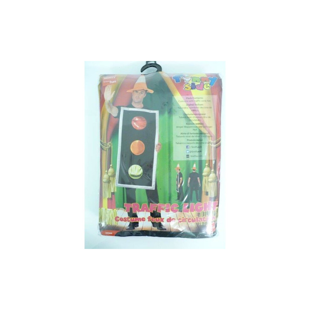 Medium Adults Traffic Light Costume -  traffic light costume fancy dress cone mens outfit ladies adult hat funny stag smiffys