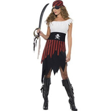 Medium Women's Pirate Wench Costume - pirate costume dress wench fancy ladies outfit adult womens buccaneer caribbean smiffys