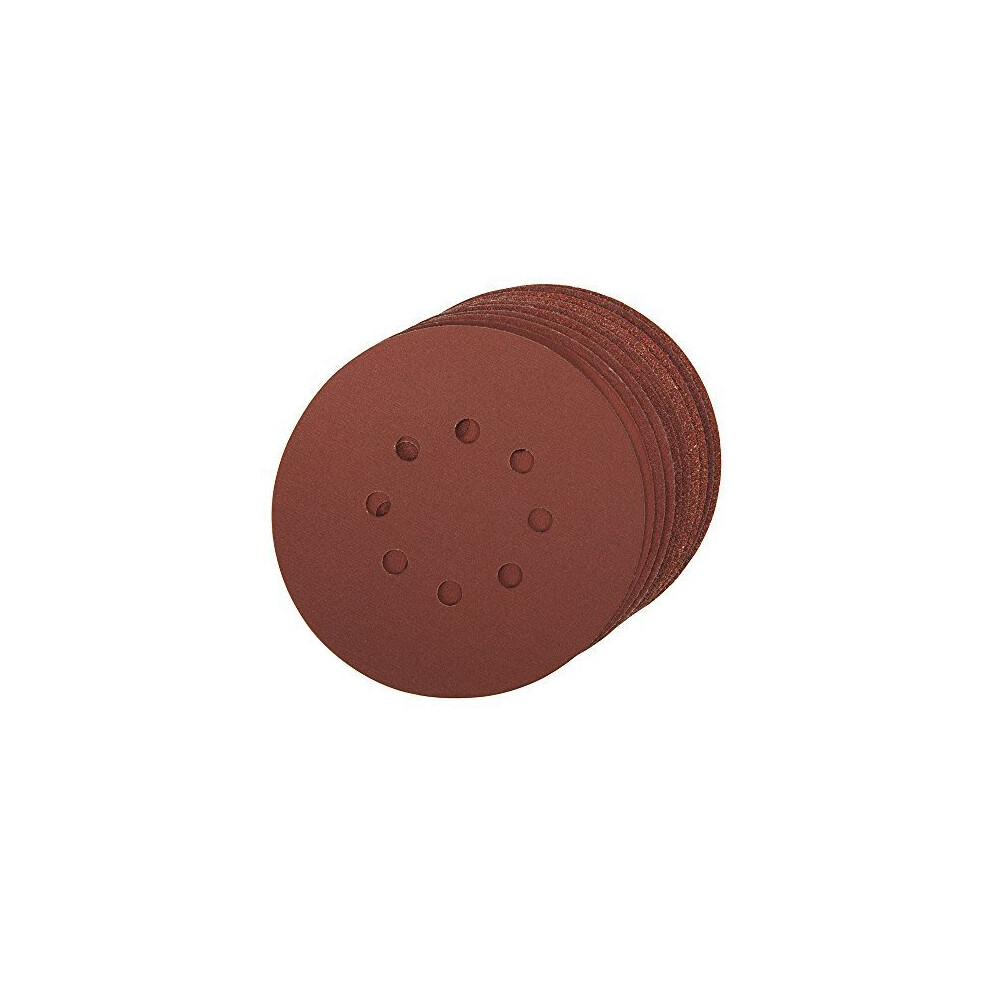 Silverline Hook & Loop Discs Punched 150mm 10pce 150mm 4 x 60, 2 x 80, 120, -  hook loop discs punched 150mm x silverline 10pce sanding grit 882789