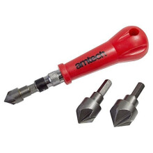3pc Countersink Set - Bit Drill Wood Handle Plastic Metal 12 16 Soft -  countersink set bit drill 3pc wood handle plastic metal 12 16 soft