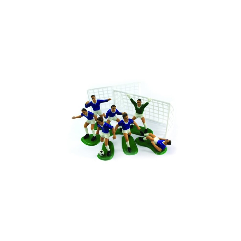 Creative Party Cake Topper - Blue Footballer Set - Football Birthday Range -  football blue cake set birthday party range creative soccer tableware