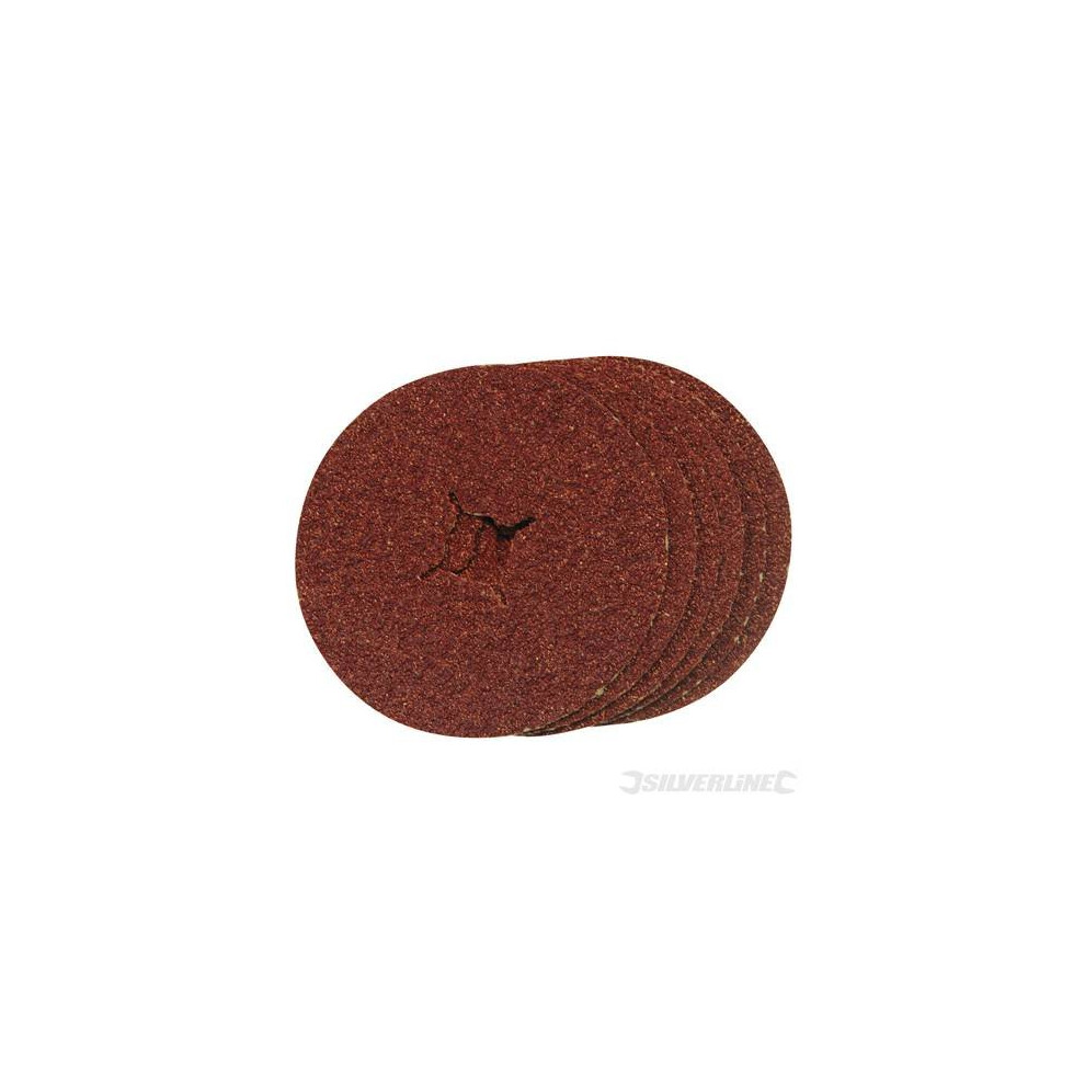 Silverline Fibre Discs 115 x 22.23mm 10pk 115mm 24 Grit - 993050 2223mm 222mm -  fibre x discs 115 grit 24 silverline 10pk 993050 2223mm 222mm