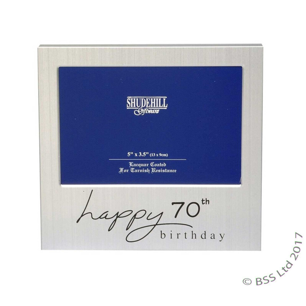 Happy 70th Birthday 5 x 3 photo Frame by Shudehill giftware