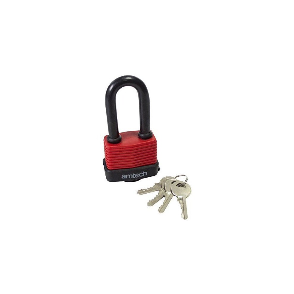 50Mm Long Shackle Weatherproof Padlock - 4 Security Keys Garage Home Shed - Long Shackle Padlock 50Mm 4 Weatherproof Security Keys Garage Home Shed 5032759043453