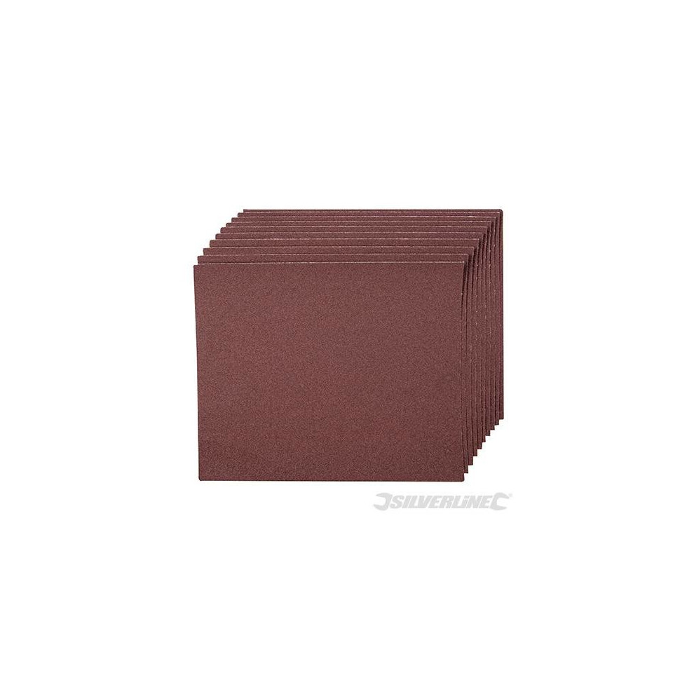 230mm x 280mm Metal Sanding Emery Cloth Sheets x10 (120 Grit)