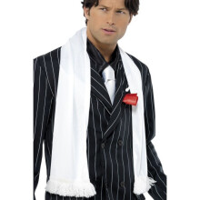 Smiffy's 1920's Scarf With Tassels - White - 1920s Fancy Dress Gangster Smiffys -  scarf white 1920s fancy dress tassels gangster smiffys costume