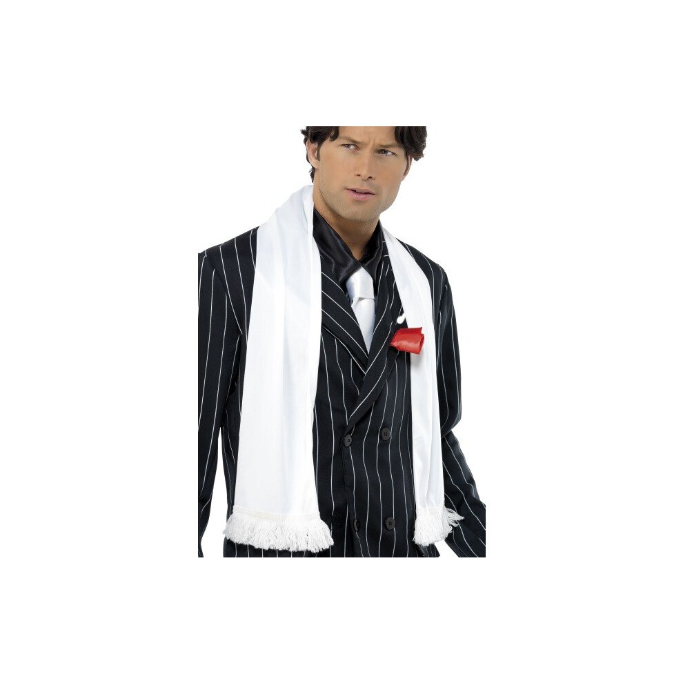 Smiffy's 1920's Scarf With Tassels - White - 1920s Fancy Dress Gangster Smiffys -  scarf white 1920s fancy dress tassels gangster smiffys costume