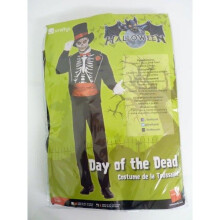 Large Mens Day Of The Dead Costume - costume day dead mens halloween fancy dress skeleton james bond tux suit
