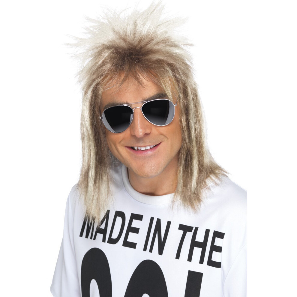 Smiffy's 80's Mullet Wig -  wig 80s mullet smiffys blonde fancy dress ash mens accessory costume 1980s