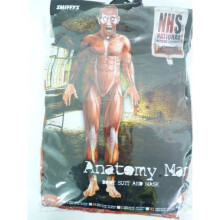 Medium Men's Anatomy Costume - anatomy costume man fancy dress second skin halloween mens suit muscle body adult bodysuit horror