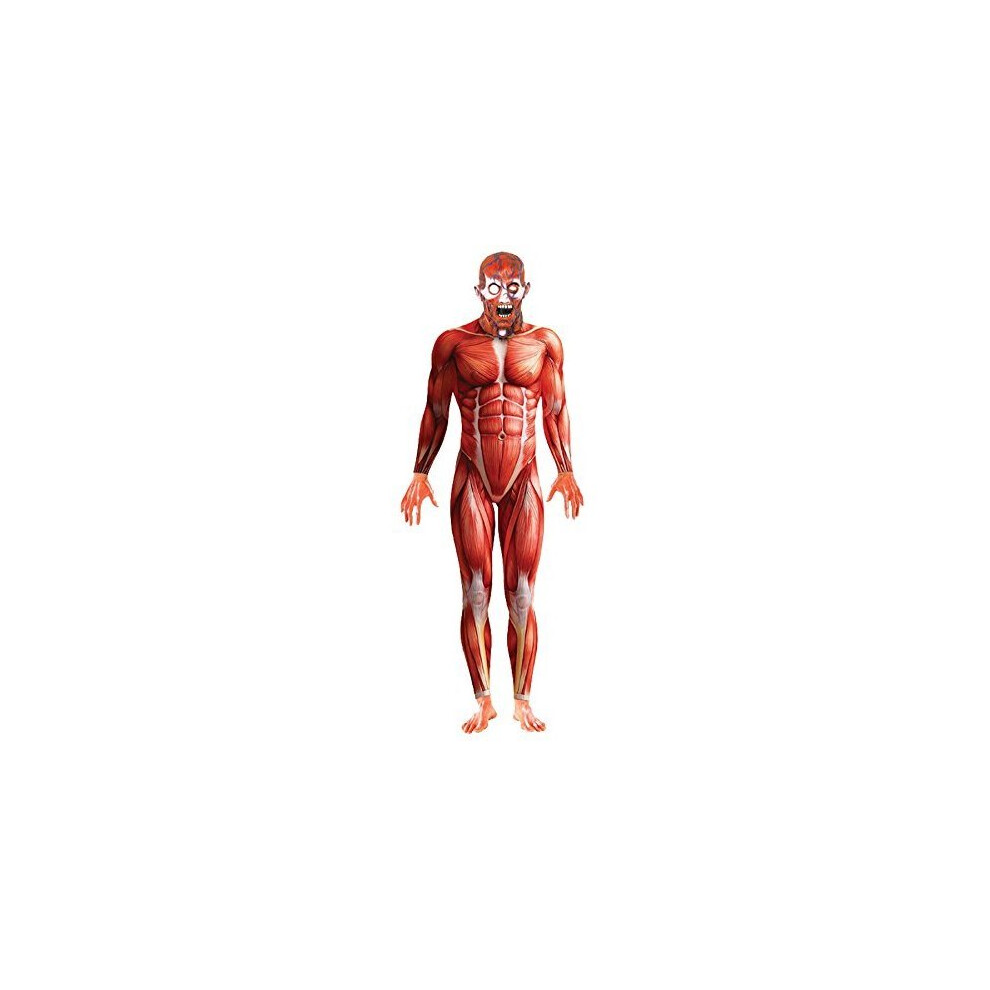 Large Men's Anatomy Costume -  anatomy costume fancy man second skin dress halloween mens muscle suit outfit adults